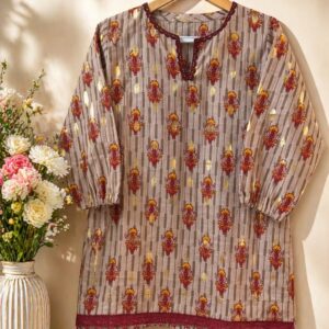 Little Blossom Block-Print Tunic & Trouser Set